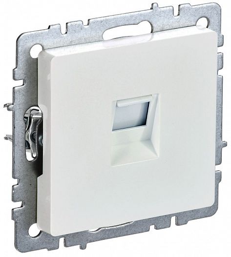 Розетка компьютерная  RJ45 кат.5E BRITE жемчуж. IEK BR-K10-1-K36