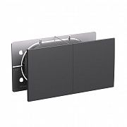 Systeme Electric AtlasDesign Базальт Розетка двойная с/з со штор.со сдвиж. крышк, 16А, в сборе ATN001428