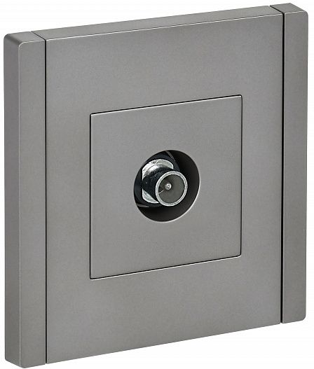 IEK FORTE&PIANO Сталь Розетка TV проходная FP529