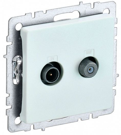 Розетка телевизионная TV/SAT 2-м Brite жемчуж. IEK BR-AF20-O-K36