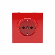 Розетка силовая KANT 2P+E без шторки красн. сатин DKC 7001033