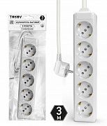 Удлинитель 5х3м с заземл. 10А 3х1.5 TOKOV LIGHT TKL-C01-BU5-3-1.5-Z