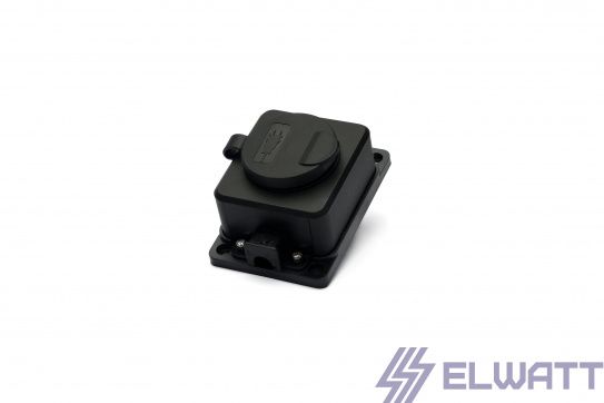 Колодка удлинителя 1-я  каучук 16а IP44 Elwatt