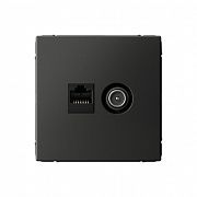 Systeme Electric ArtGallery Базальт Розетка двойная ТВ + компьютерная RJ45, кат. 5Е
