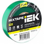 Изолента 0.15х19мм (рул.25м) зел. IEK EX-IZ10-C15-19-25-K06