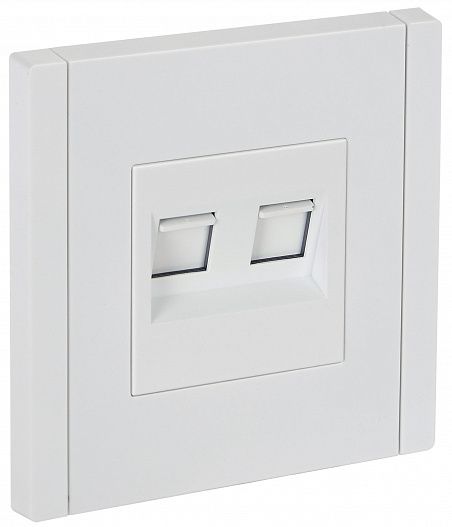 IEK FORTE&PIANO Белый Розетка двойная RJ11+RJ45 кат.5E FP235