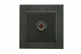 Розетка TV проходная Karea LINE STAR чер. Makel 86054007