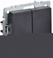 Выключатель 2-кл. СП BRITE ВС10-2-1-БрЧ 10А с индик. механизм черн. IEK BR-V20-1-10-K02