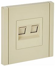 IEK FORTE&PIANO Ваниль Розетка комп. 2-ая RJ45 кат.5E FP433