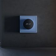 Терморегулятор электронный VOLTUM S70 с индикацией и датчиком, для теплого пола, (деним)