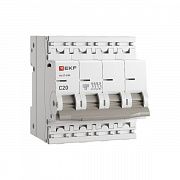 Выключатель автоматический 4п C 20А 4.5кА ВА 47-63N PROxima EKF M634420C