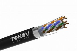 Кабель витая пара F/UTP 4х2х24AWG(0.48мм) кат.5E PE outdoor Fluke tested 305м (м) TOKOV ELECTRIC TKE-C05-F/UTP-42-5E-305-OD