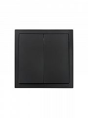 Выключатель 2-кл СП ZIMA IP20 10А безвинт. зажим черн. бархат LEZARD 704-4288-101QC