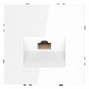 Розетка компьютерная 1-м СП S70 RJ45 кат.6 механизм бел. глянцевый Voltum VLS060101