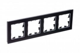 Systeme Electric AtlasDesign Nature Натуральное стекло Черный Рамка 4-ая