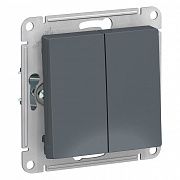 Systeme Electric AtlasDesign Грифель Выключатель 2-клавишный с самовозвратом, сх.2, 10А, механизм