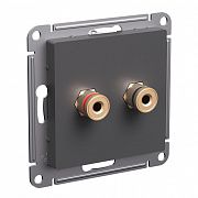 Systeme Electric AtlasDesign Базальт Розетка Аудио двойная ATN001487