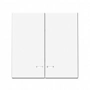 Systeme Electric ArtGallery Белый Выключатель 2-клавишный с подсветкой, сх.5а, 10АХ, механизм