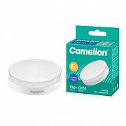 Лампа светодиодная LED10-GX53/865/GX53 10Вт таблетка матовая 6500К холод. бел. GX53 150-265В Camelion 13616