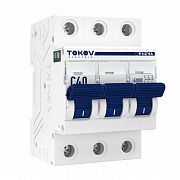 Выключатель автоматический модульный 3п C 40А 6кА PRIZMA TOKOV ELECTRIC TKE-PZ60-MCBI-3-40-C