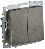 Выключатель проходной 2-кл.  BRITE 10А бронза IEK BR-V22-0-10-K45