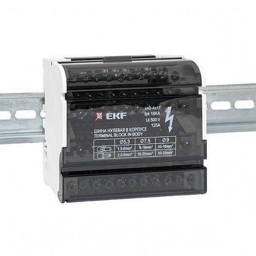 Шина нулевая в корпусе 4х11 EKF sn0-4x11