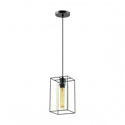 Lumion 3728/1 LN19 261 чёрный/коньячный Подвес E27 60W 220V ELLIOT