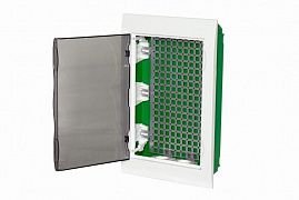Корпус встраиваемый City9 Box IT 3 ряда 36мод. 2 розетки с прозр. дверцей SE EZ9E312S2FIT