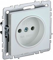 Розетка 1-м СП BRITE РС10-1-0-БрЖ 10А без заземл. без защ. шторок механизм жемчуж. IEK BR-R10-10-K36
