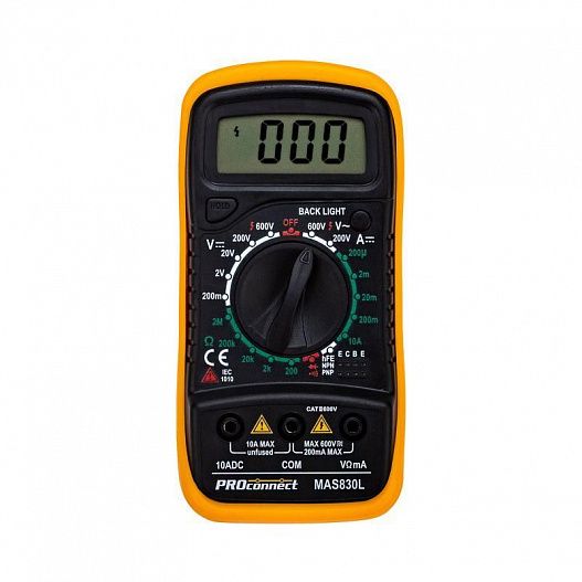 Мультиметр портативный MAS830L (DT850L) PROCONNECT 13-3021