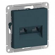 SE AtlasDesign Изумруд Розетка двойная компьютерная RJ45+RJ45, кат.5E, механизм