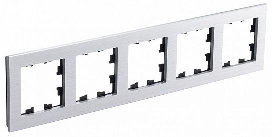 Systeme Electric AtlasDesign Nature Металл серебро Рамка 5-ая, универсальная