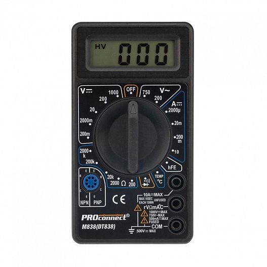 Мультиметр портативный M838 (DT838) PROCONNECT 13-3013