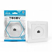 Розетка компьютерная 1-м СП AVA в сборе бел. TOKOV ELECTRIC TKL-AV-RC1-C01