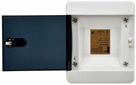 Корпус ЩРН-П-4 UNION Compact IP41 черн. прозр. дверь пластик. IEK UIC-KP12-N-04-41-K01