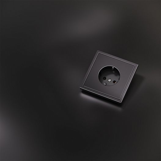 Накладка для розетки с заземлением, S70 Metal (антрацит)