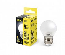 Лампа светодиодная ECO G45 9Вт шар 3000К E27 230В IEK LLE-G45-9-230-30-E27