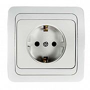 Розетка 1-м CLASSICO с заземл. 2028 бел. ASD / IN HOME 4680005959907