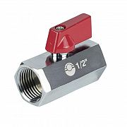 Кран шаровой MINI ВР1/2дюймхВР1/2дюйм никелированный (200/40) К VALFEX VF.330.NB.012