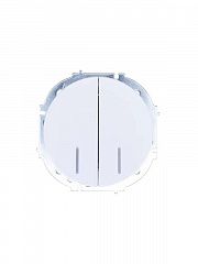 Выключатель 2-кл. СП OSEN 10А IP20 с подсветкой механизм бел. LEZARD 743-0288-112