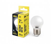Лампа светодиодная G45 7Вт шар 6500К E27 230В IEK LLE-G45-7-230-65-E27