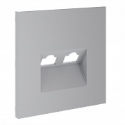 Накладка для розетки компьютерной двойной RJ45+RJ45 кат.6, S70 (серый)