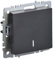 Выключатель 1-кл. СП BRITE ВС10-1-1-БрЧ 10А с индик. механизм черн. IEK BR-V10-1-10-K02