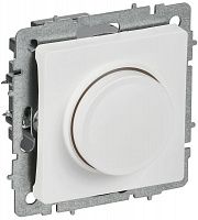 Светорегулятор поворотно-нажимной СП BRITE СС10-1-0-БрАБ 600Вт механизм арктич. бел. IEK BR-D20-0600-K91