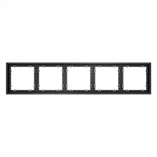 Рамка пластиковая VOLTUM S70 на 5 постов, (графит)