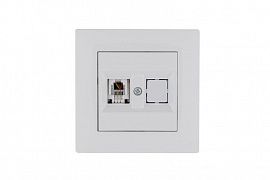 Розетка компьютерная CAT 5+гнездо Karea RIZZ бел. Makel 88001035