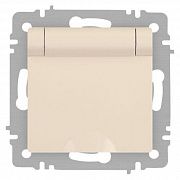 Розетка 1-м СП Accent 6-203-02 16А IP20 250В 2P+E Schuko с крышкой сл.кость Intro Б0063716