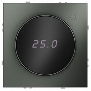 Терморегулятор электронный S70 с индикацией и датчиком для теплого пола механизм титан Voltum VLS070106
