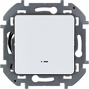 Переключатель 1-кл. Inspiria 10А IP20 250В 10AX с подсветкой/индикацией механизм бел. IEK 673660