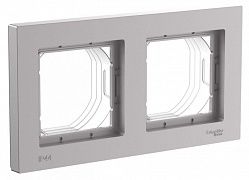 Рамка 2-м AtlasDesign Aqua IP44 алюм. SE ATN440302